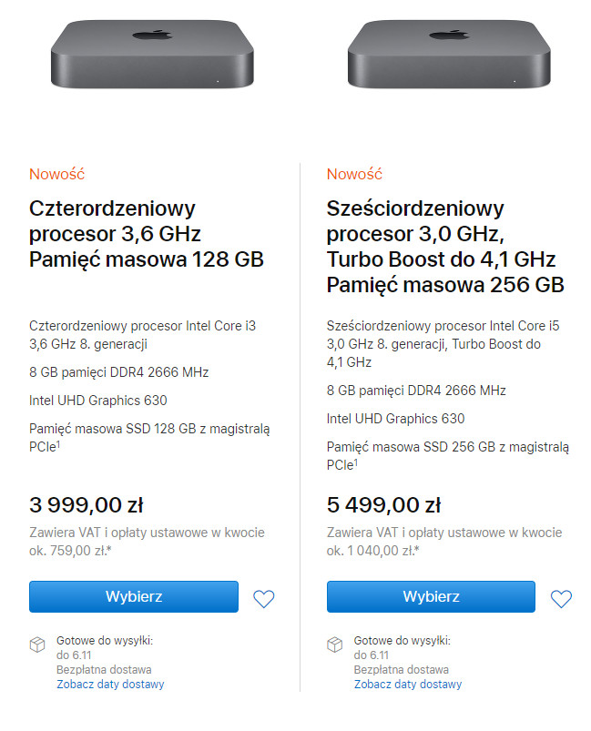 Mac mini ceny